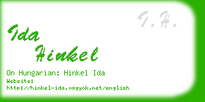 ida hinkel business card